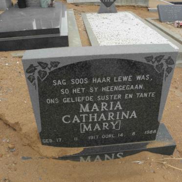 MANS Maria Catharina 1917-1988