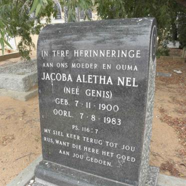 NEL Jacoba Aletha nee GENIS 1900-1983
