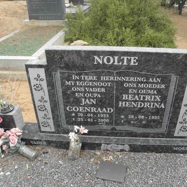 NOLTE Jan Coenraad 1923-2000 &amp; Beatrix Hendrina 1925- :: NOLTE Jan Coenraad 1946-2001