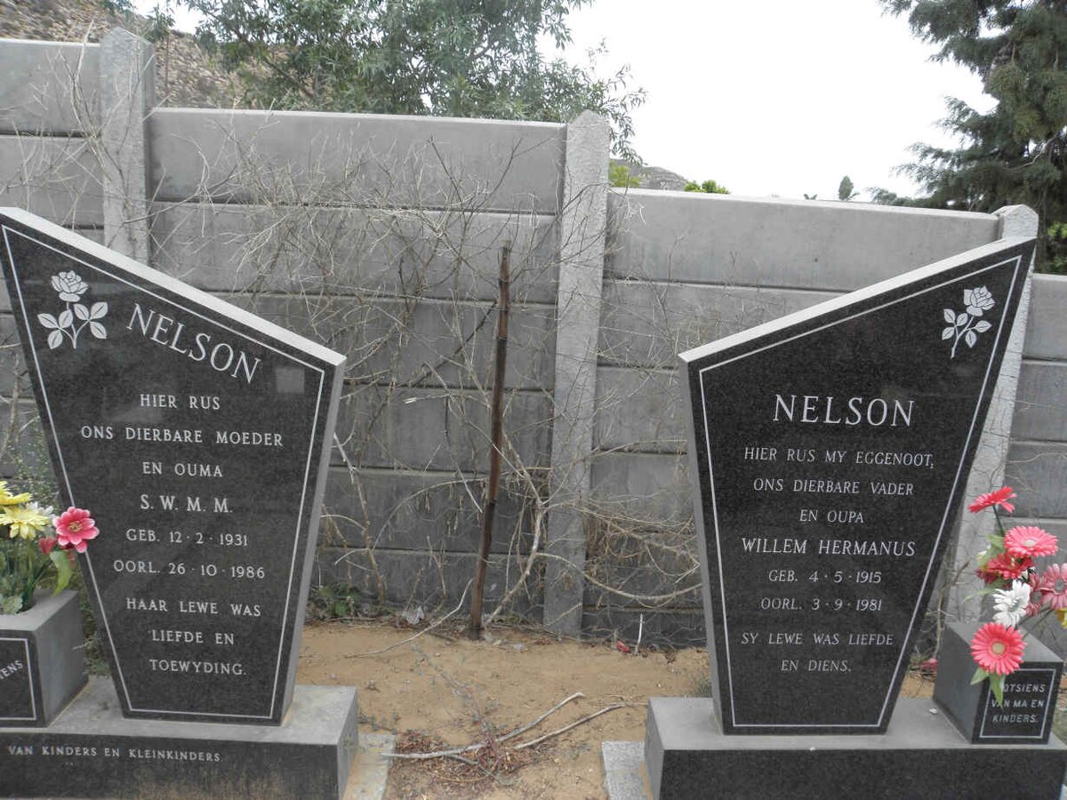 NELSON Willem Hermanus 1915-1981 &amp; S.W.M.M. 1931-1986