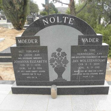 NOLTE Jan Wolstenholme 1889-1981 &amp; Johanna Elizabeth 1898-1991