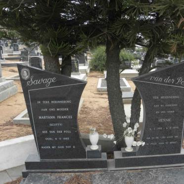 POLL Hennie, van der -1970 :: SAVAGE Maryann Frances nee van der POLL -19?5