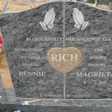 RICH Bennie 1950-2011 &amp; Magrieta 1953