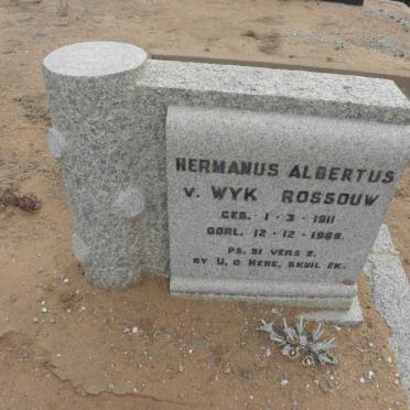 ROSSOUW Hermanus Albertus v. Wyk 1911-1969