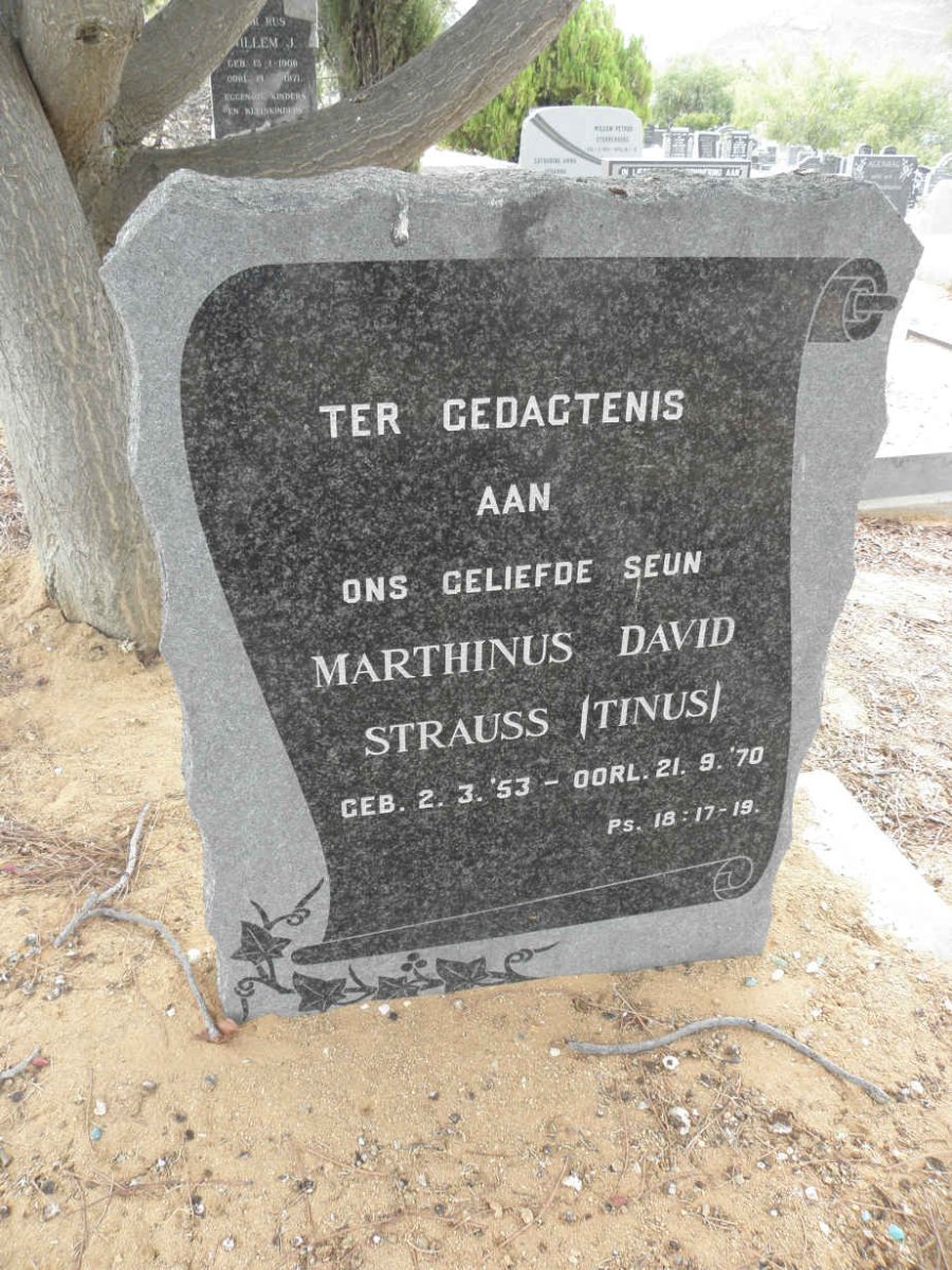 STRAUSS Marthinus David 1953-1970