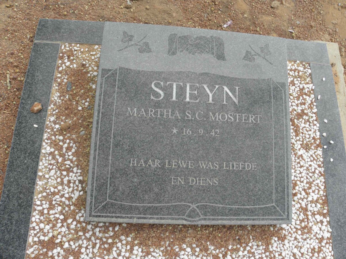 STEYN Martha S.C. Mostert 1942-
