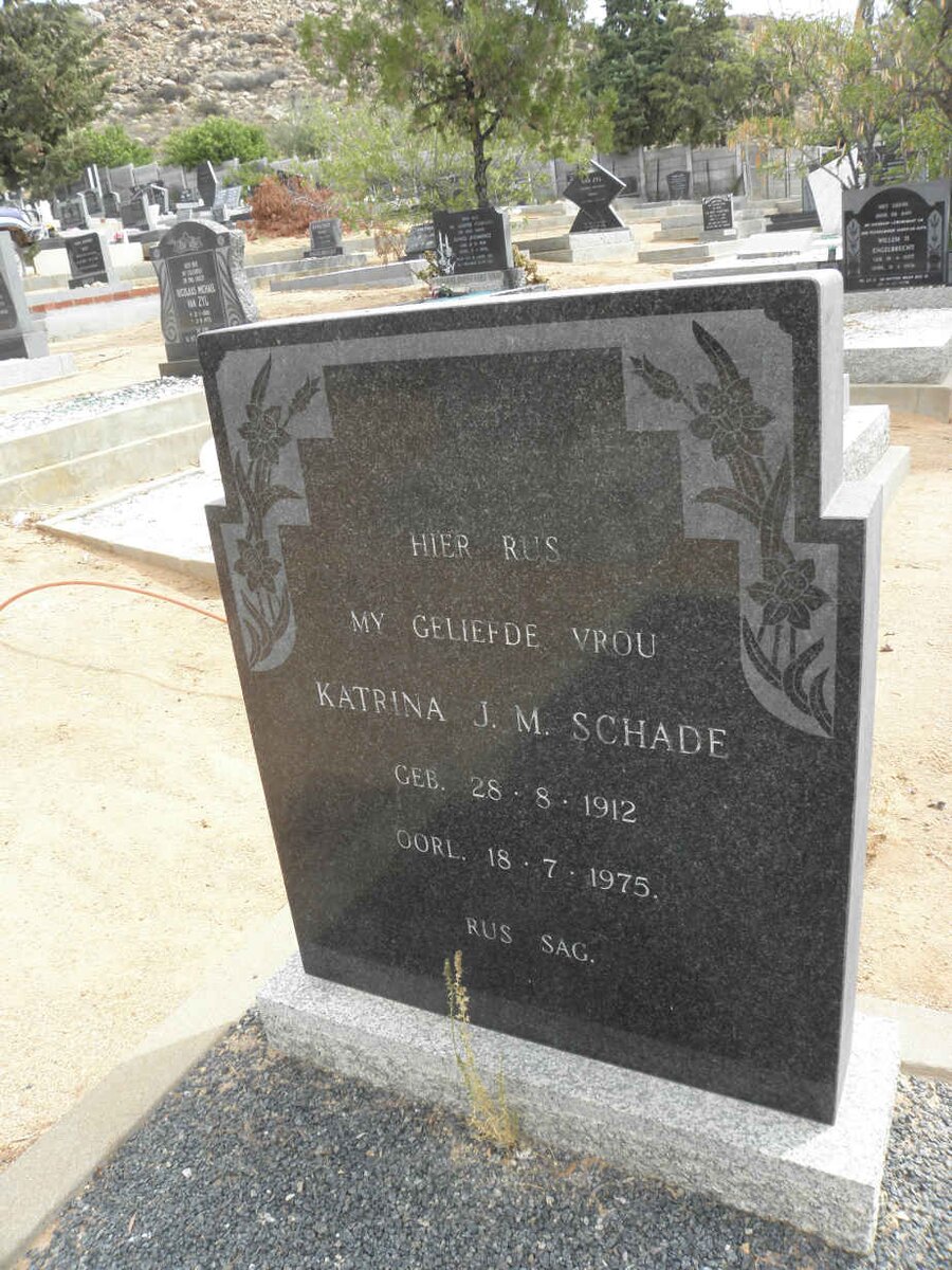 SCHADE Katrina J.M. 1912-1975