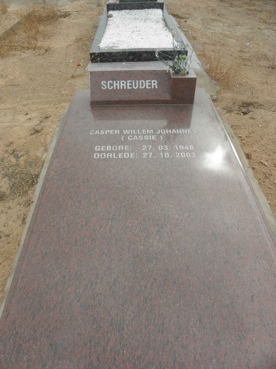 SCHREUDER Casper Willem Johannes 1948-2003