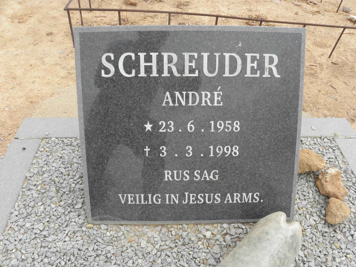 SCHREUDER Andre 1958-1998