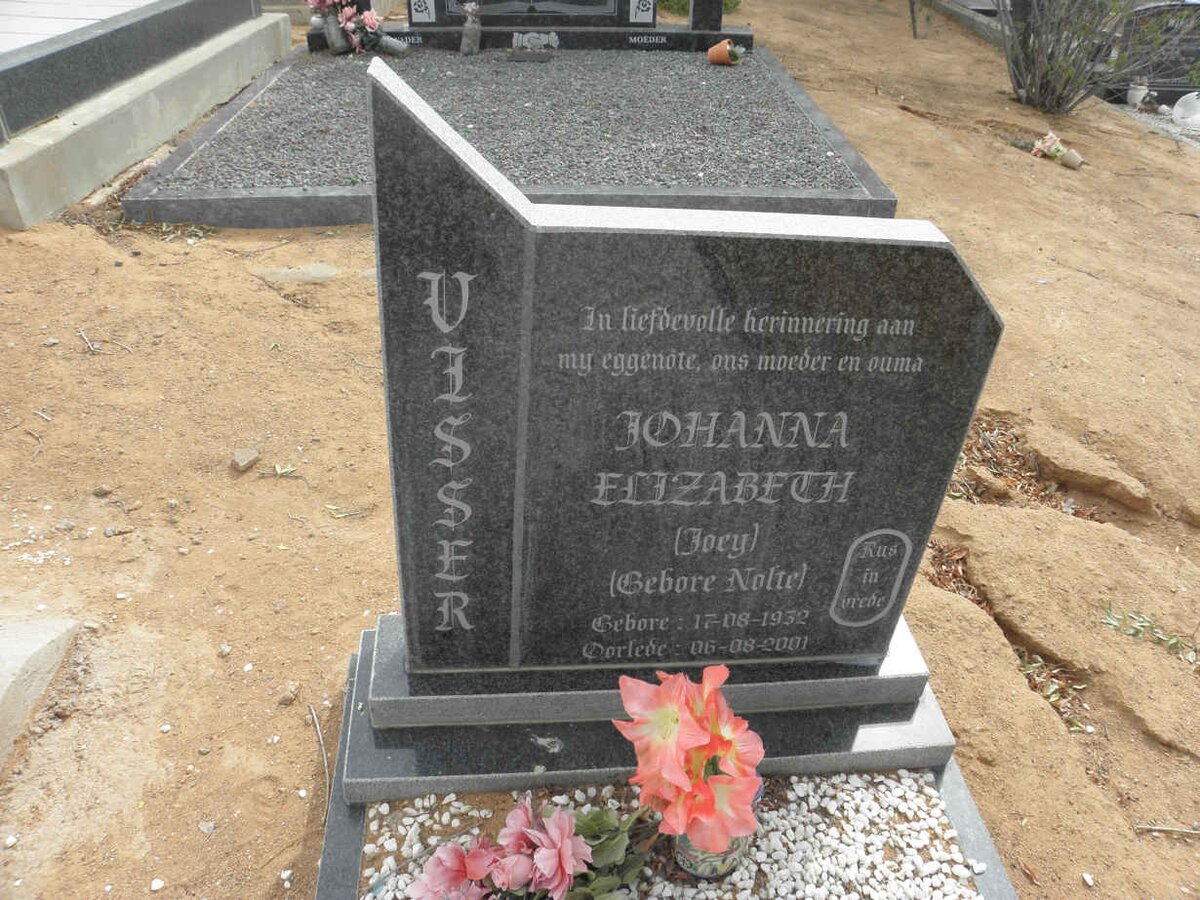 VISSER Johanna Elizabeth nee NOLTE 1932-2001