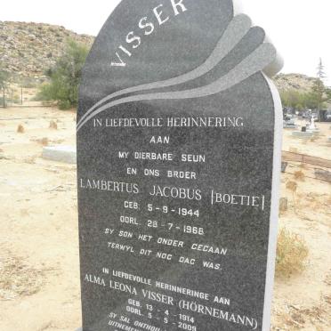 VISSER Lambertus Jacobus 1944-1968 &amp; Alma Leona HORNEMANN 1914-2009