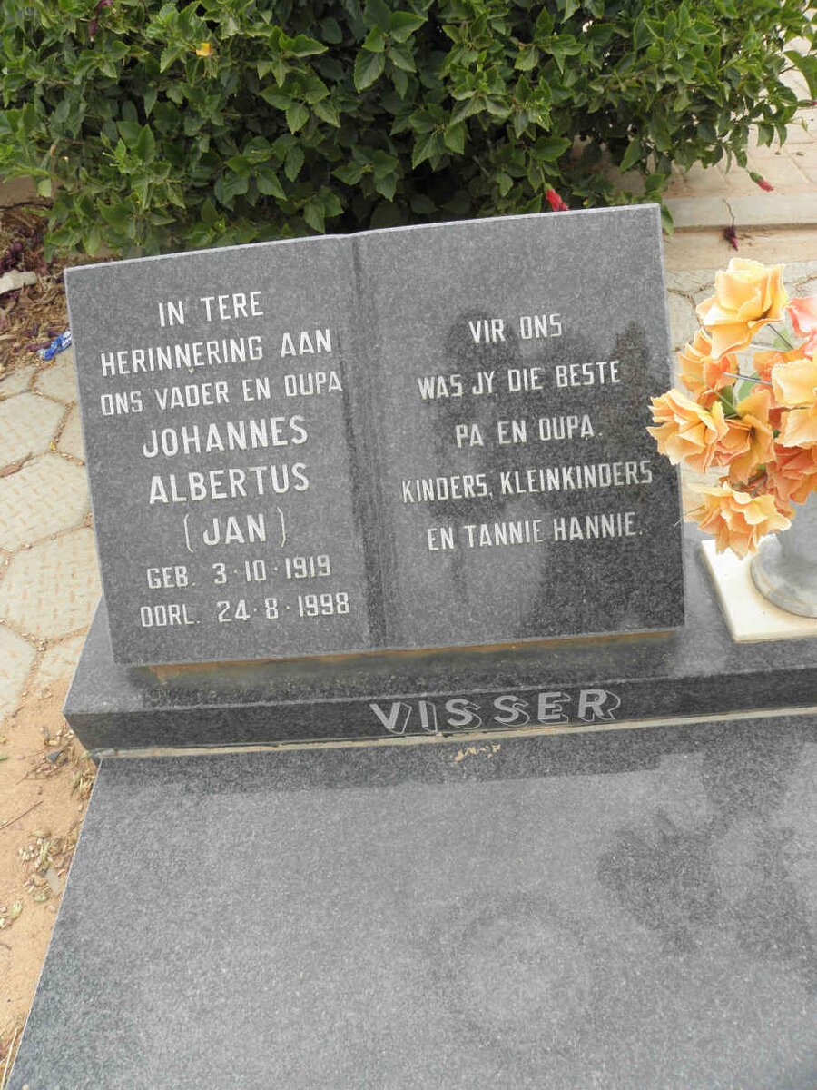 VISSER Johannes Albertus 1919-1998