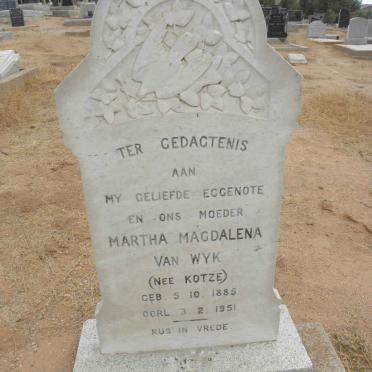 WYK Martha Magdalena, van nee KOTZE 1885-1951