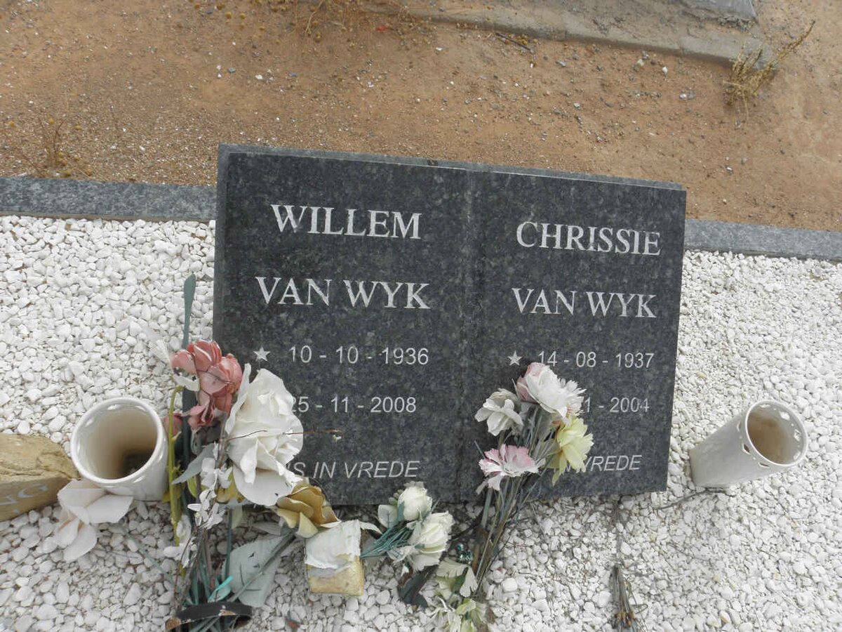 WYK Willem, van 1936-2008 &amp; Chrissie 1937-2004