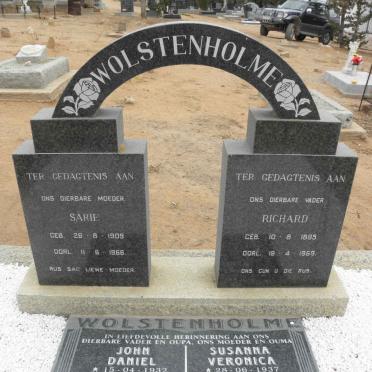 WOLSTENHOLME Richard 1895-1969 &amp; Sarie 1909-1966 :: WOLSTENHOLME John Daniel 1932-2009 &amp; Susanna Veronica 1937-2012