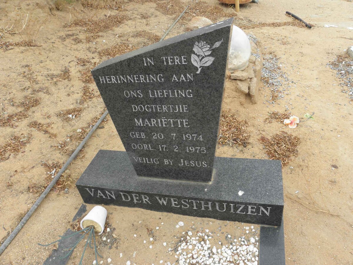 WESTHUIZEN Mariette, van der 1974-1975