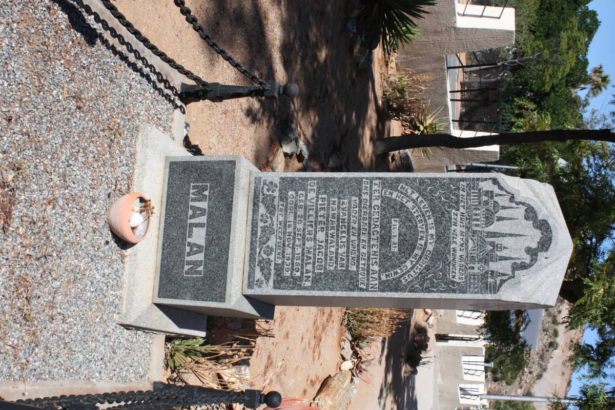 MALAN Pieter Jacob De Villiers 1850-1930