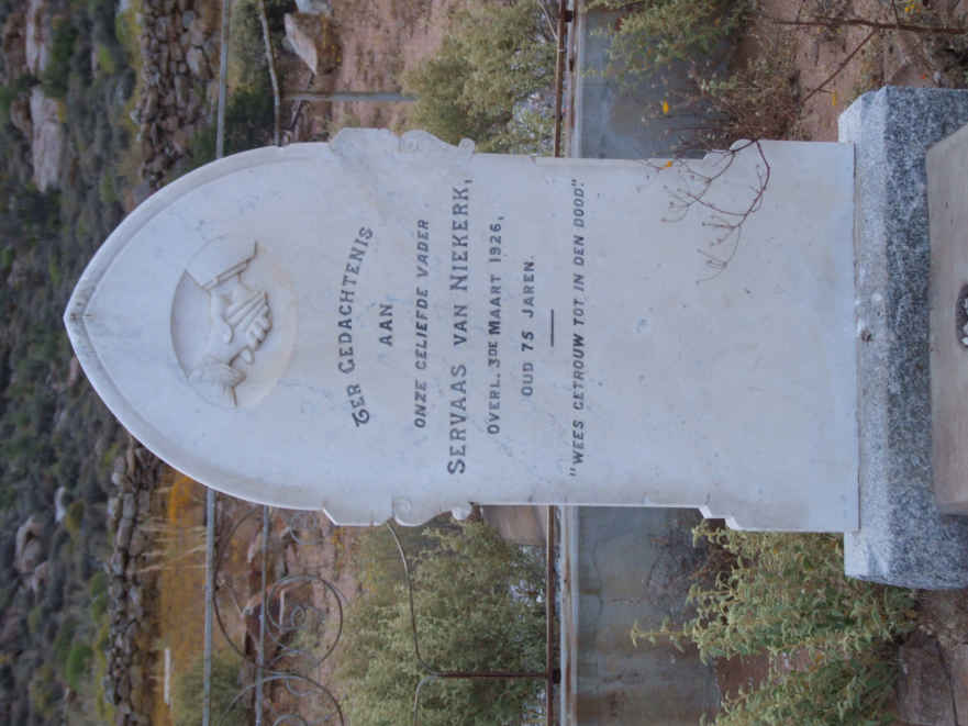 NIEKERK Servaas, van -1926