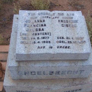 ENGELBRECHT Frederik Gideon 1877-1938 &amp; Johanna Francina Jacoba MOSTERT 1877-1929