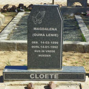 CLOETE Magdalena 1899-1992