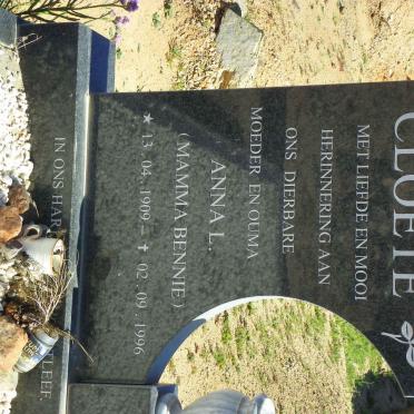 CLOETE Anna L. 1909-1996