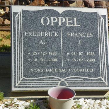 OPPEL Frederick A. 1923-2008 &amp; Frances J. 1926-2009