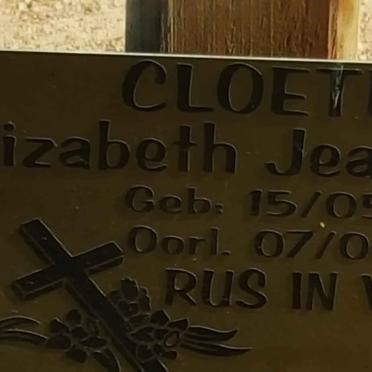 CLOETE Elizabeth Jeanette 1934-2014