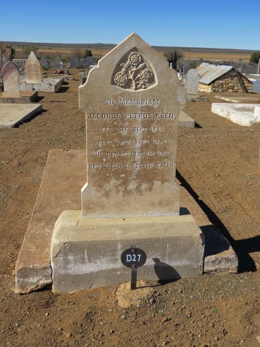 KOEN Jacobus Petrus 1894-1897