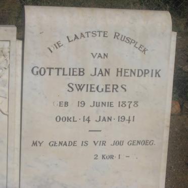 SWIEGERS Gottlieb Jan Hendrik 1878-1941