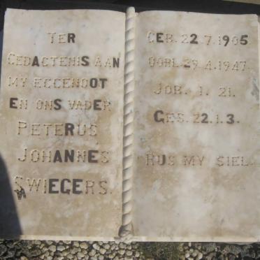 SWIEGERS Peterus Johannes 1905-1947