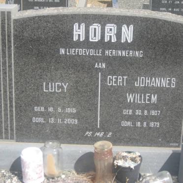 HORN Gert Johannes Willem 1907-1973 &amp; Lucy 1915-2009