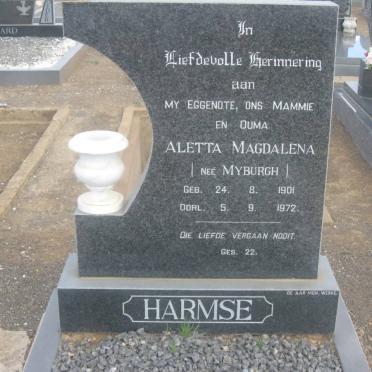 HARMSE Pieter Abraham 1901-1975 &amp; Aletta Magdalena MYBURGH 1901-1972