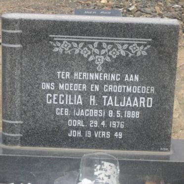 TALJAARD Cecilia H. nee JACOBS 1888-1976