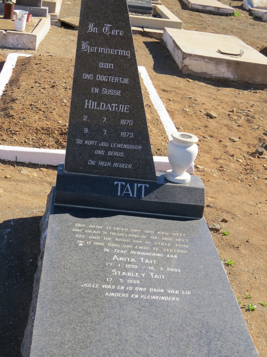 TAIT Stanley 1939- &amp; Anita 1939-2003 :: TAIT Hildatjie 1970-1973