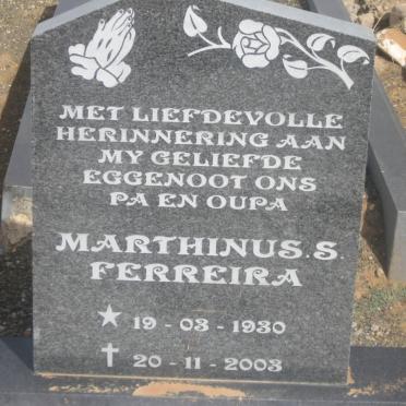 FERREIRA Marthinus S. 1930-2003 &amp; Pieternella F. 1931-2012