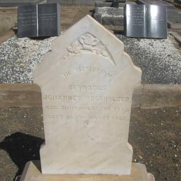 OBERHOLZER Bernadus Johannes 1902-1903