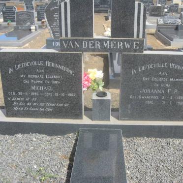 MERWE Michael, van der 1896-1967 &amp; Johanna F.P. SWANEPOEL 1896-1986