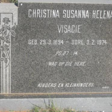 VISAGIE Christine Susanna Helena 1894-1974