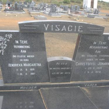 VISAGIE Christoffel Johannes 1905-1978 &amp; Hendrieka Margaretha 1920-2007