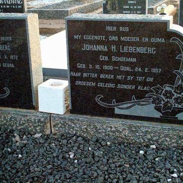 LIEBENBERG Johanna L. geb SCHOEMAN 1900-1957