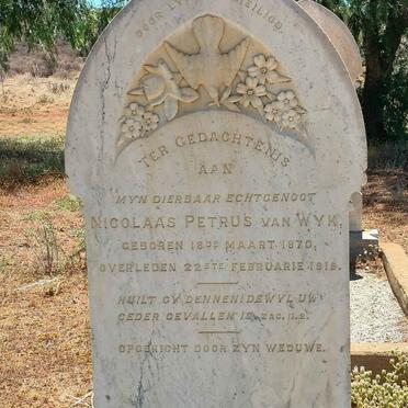 WYK Nicolaas Petrus, van 1870-1919