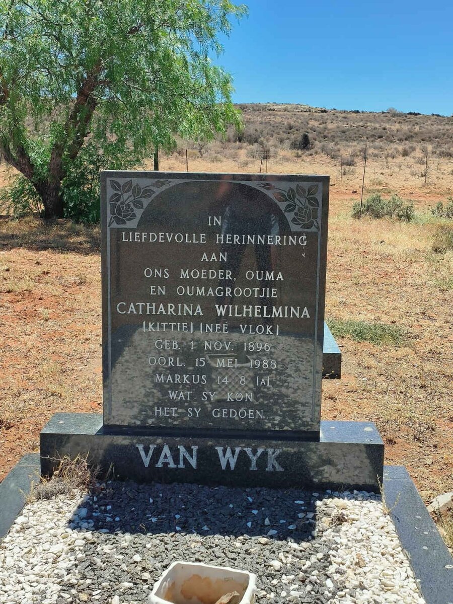 WYK Catharina Wilhelmina, van nee VLOK 1896-1988