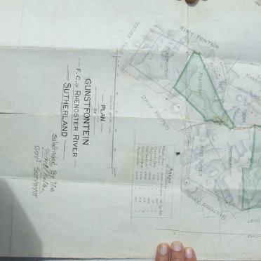 1. Surveyors plan of Gunsfontein, Sutherland, South Africa