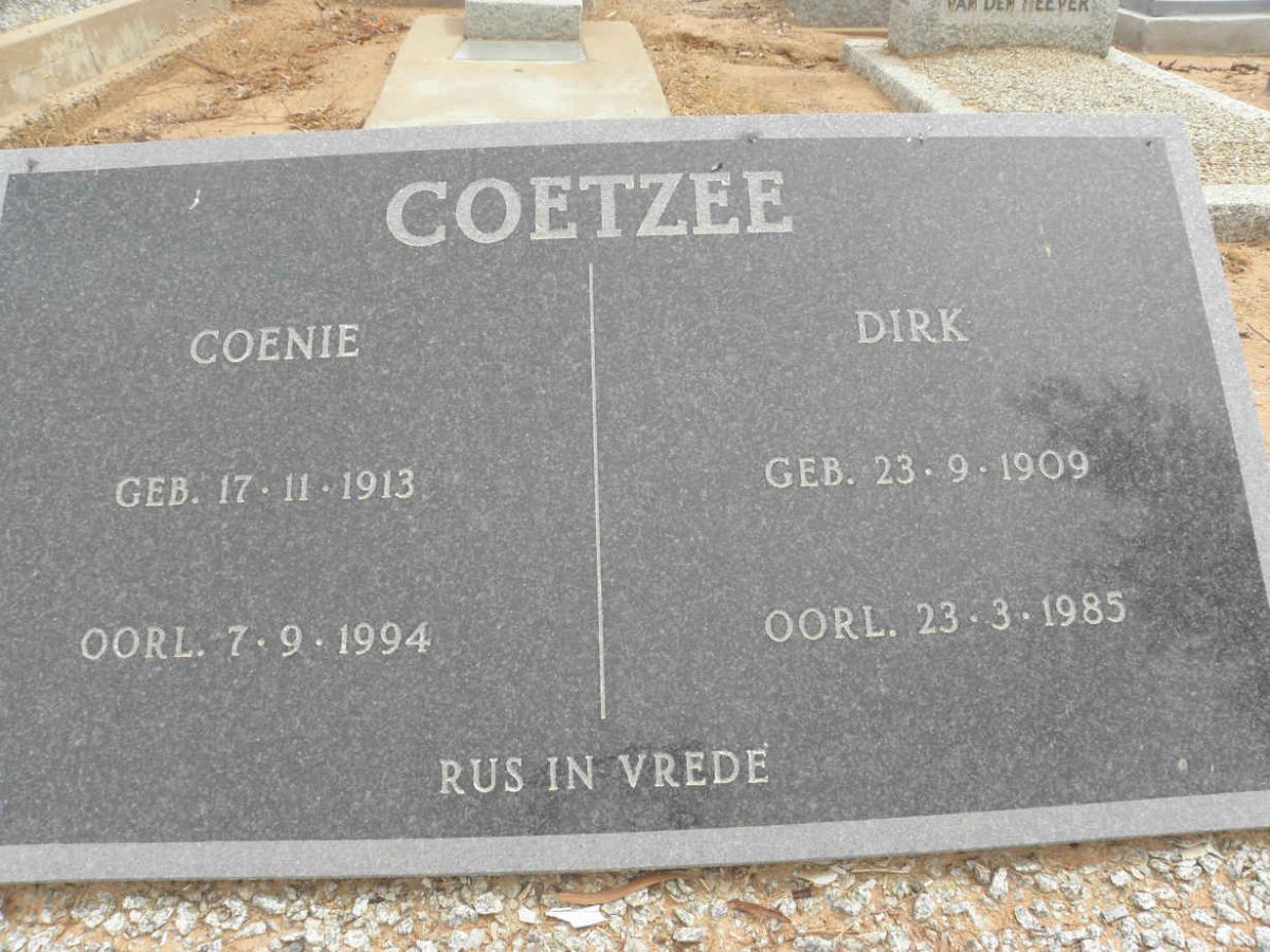 COETZEE Dirk 1909-1985 &amp; Coenie 1913-1994