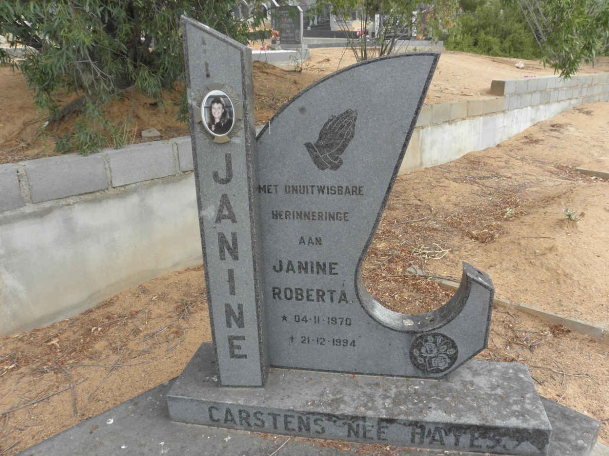 CARSTENS Janine Roberta nee HAYES 1970-1994