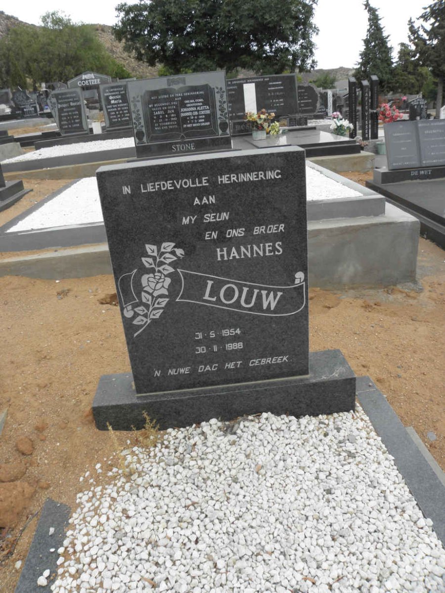 LOUW Hannes 1954-1989