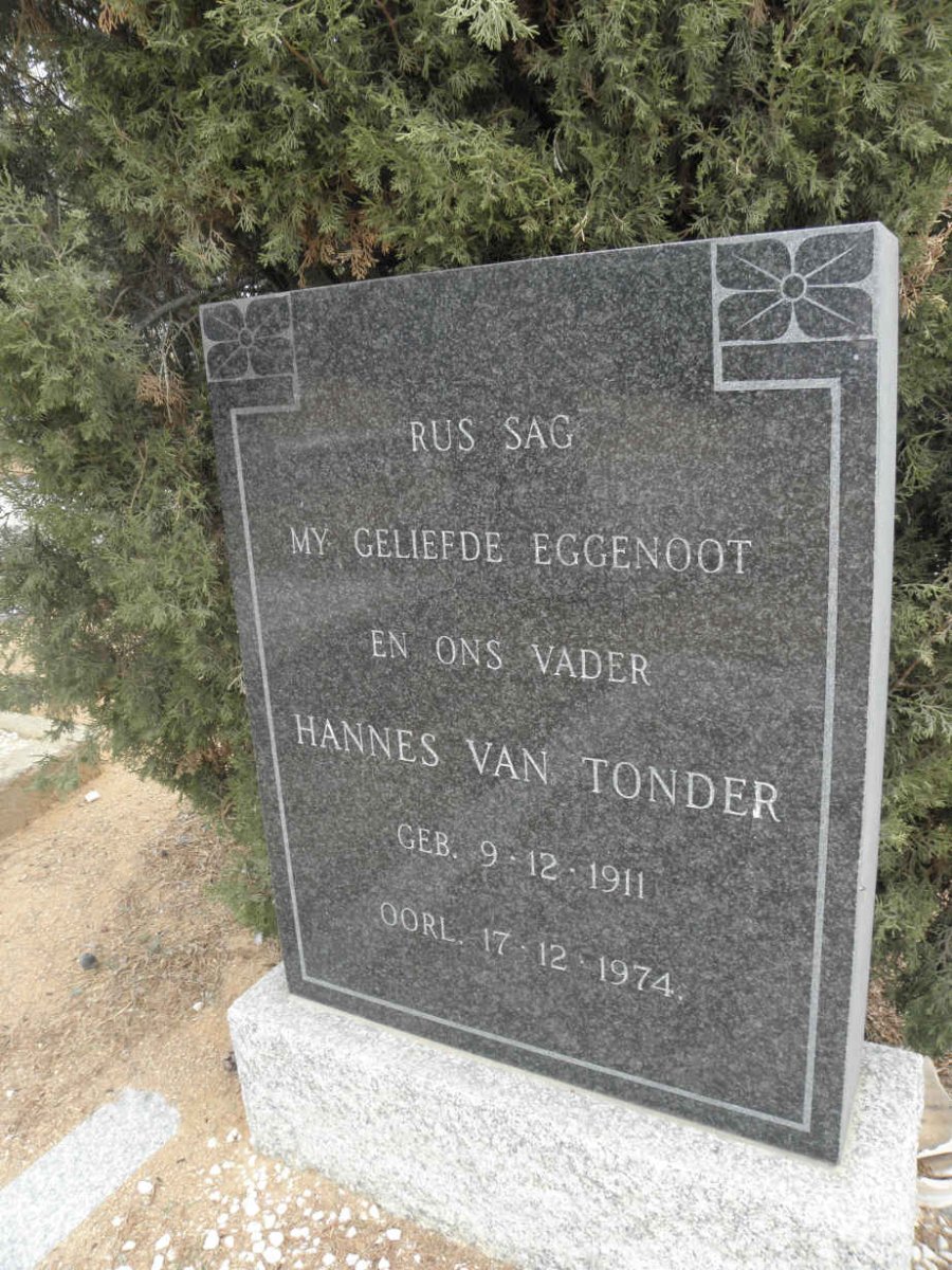 TONDER Hannes, van 1911-1974