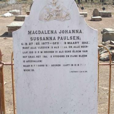 PAULSEN Magdalena Johanna Sussanna 1877-1892