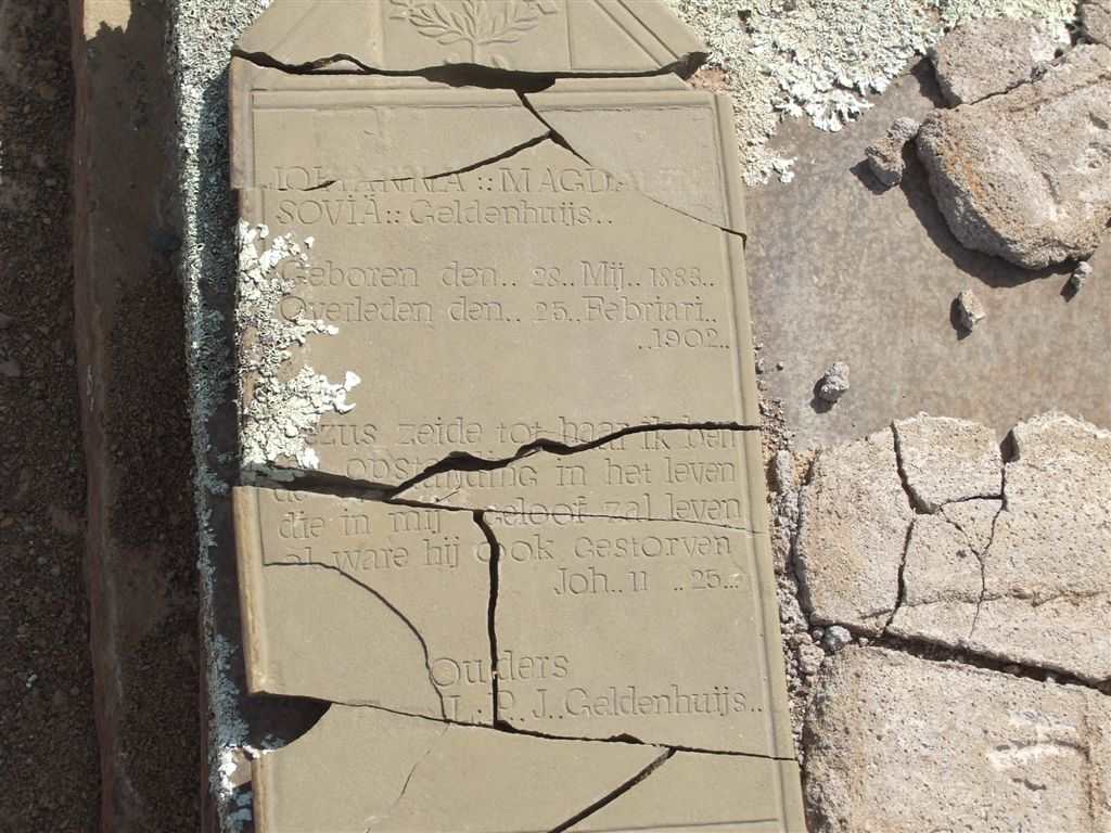 GELDENHUIJS Johanna Magdalena Sovia 188?-1902
