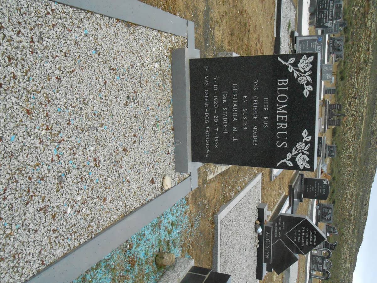 BLOMERUS Gerharda M.J. nee STADLER 1920-1978